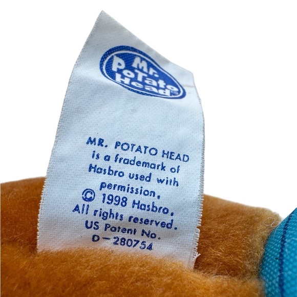 VTG 1998 Nanco Hasbro Mr. Potato Head Plush Toy With Glasses - Picture 6 of 6